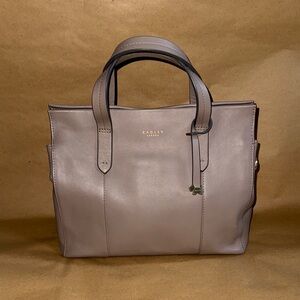 Radley London Gray Leather Tote Bag
